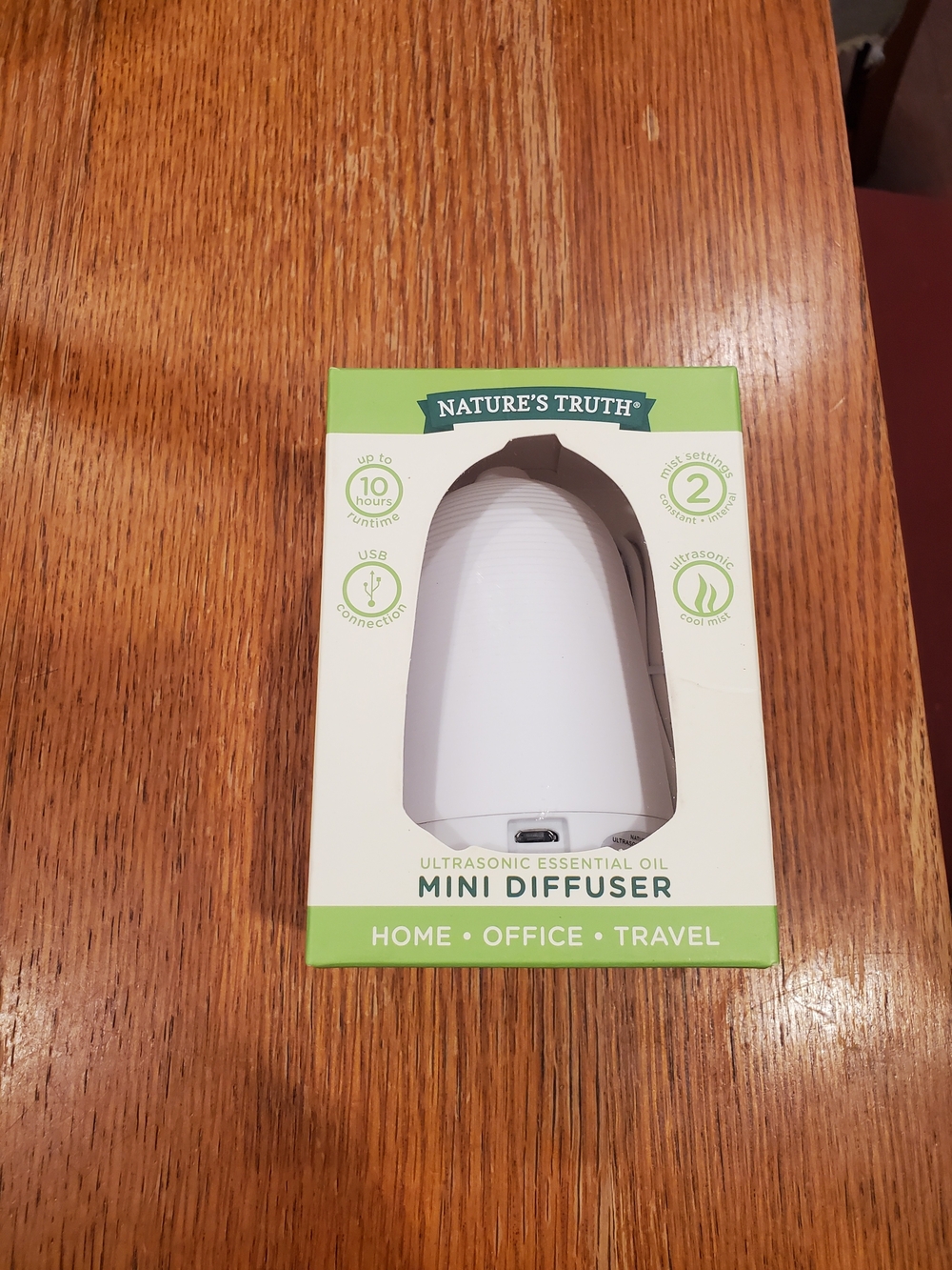 NIB Nature’s Truth Ultrasonic Essential Oil Mini Diffuser USB